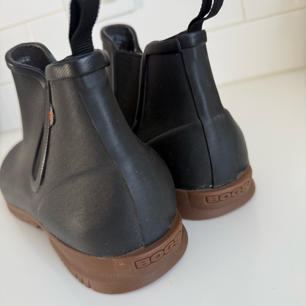 Bogs Sweetpea II Chelsea Rain Boots Black Women’s 12 Waterproof - Picture 7 of 7